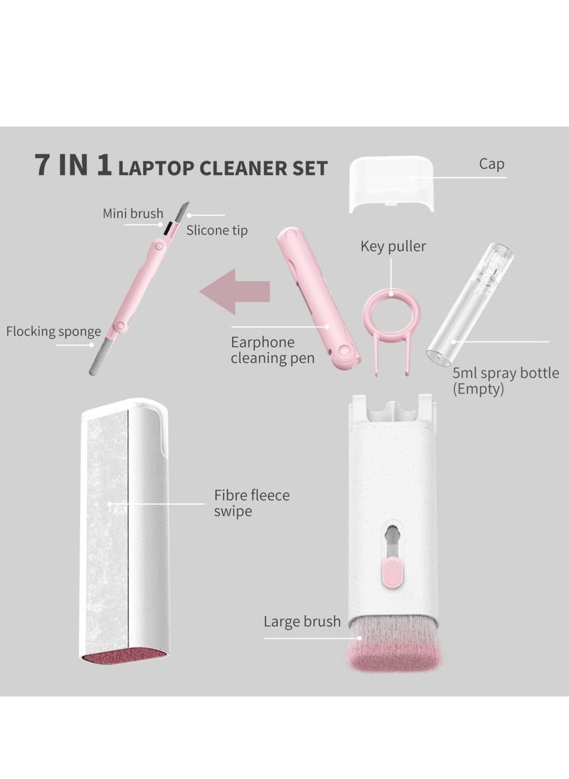 ELTRAZONE - Laptop Cleaner, 7 in 1 Keyboard Cleaner Set, Computer MacBook Earphone Cleaning Kit, Tablet and Screen Dust Brush Including Soft Sweep, Swipe, 3 in 1 Airpod Cleaner Pen, Key Puller and Spray Bottle - Image 1