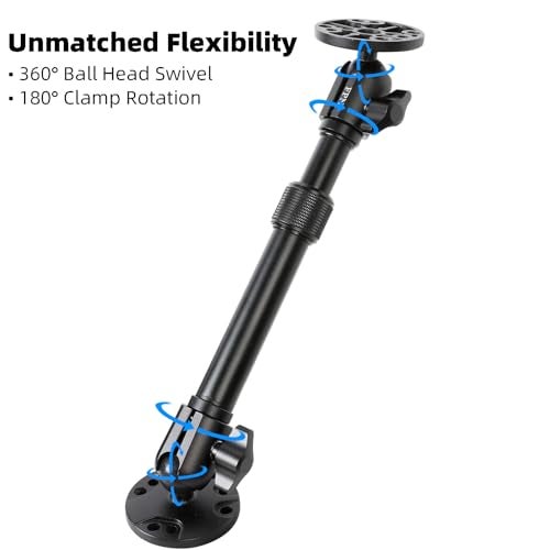 FPN All-Aluminum Extension Double Socket Arm, Adjustable Telescopic Mounting Arm 8.6 to 11.3 Inch, Compatible with RAM B Size Mounts and Other Industry Standard 1" / 25mm Ball Component - Image 4