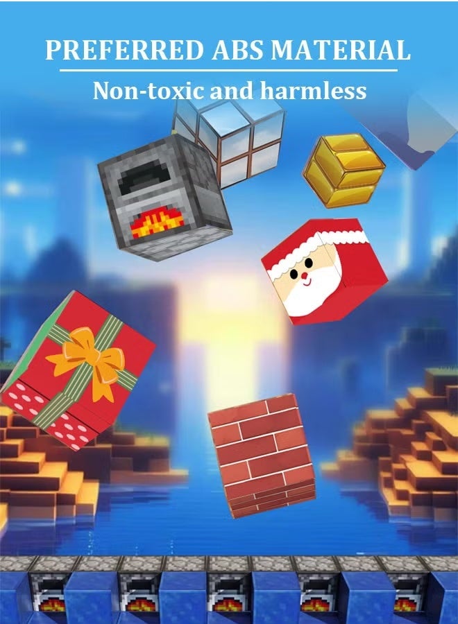 أوللاي 64 قطعة من مكعبات البناء المغناطيسية - لعبة تعليمية STEM للأطفال، مجموعة بناء DIY آمنة وغير سامة من ABS مع مغناطيس قوي - Image 5