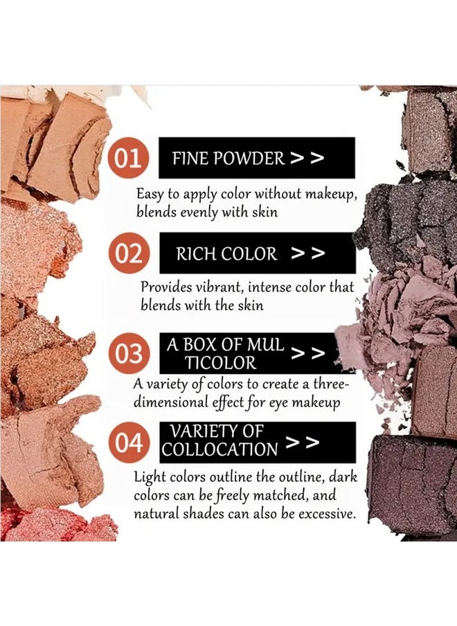 Bestland - 12 Colors Makeup Smoky Eyeshadow Palette Natural Nude Matte Shimmer Glitter Pigment Eye Shadow Pallete Set Black Eye Shadow Halloween Make Up For Women (Color E Smokey) - Image 1