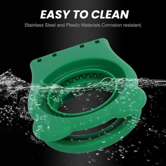 Kotudi Kotudi Stainless Steel Round Green Cutter for Sandwiches and Sealer Round Sandwich Maker Sandwich Press Mold Reusable Bread Cutter Mold Perfect for Sandwiches Cookies - Image 4