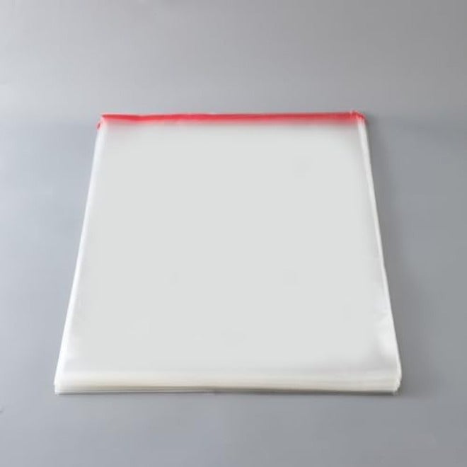 ريد دوت جيفت Red Dot Gift® 100 قطعة (40X50+3سم) أكياس بلاستيكية ذاتية الإغلاق سيلوفان كريستال لامع شفاف سيلو كيس شفاف ذاتي اللصق قابل لإعادة الإغلاق للتغليف والتخزين - Image 3