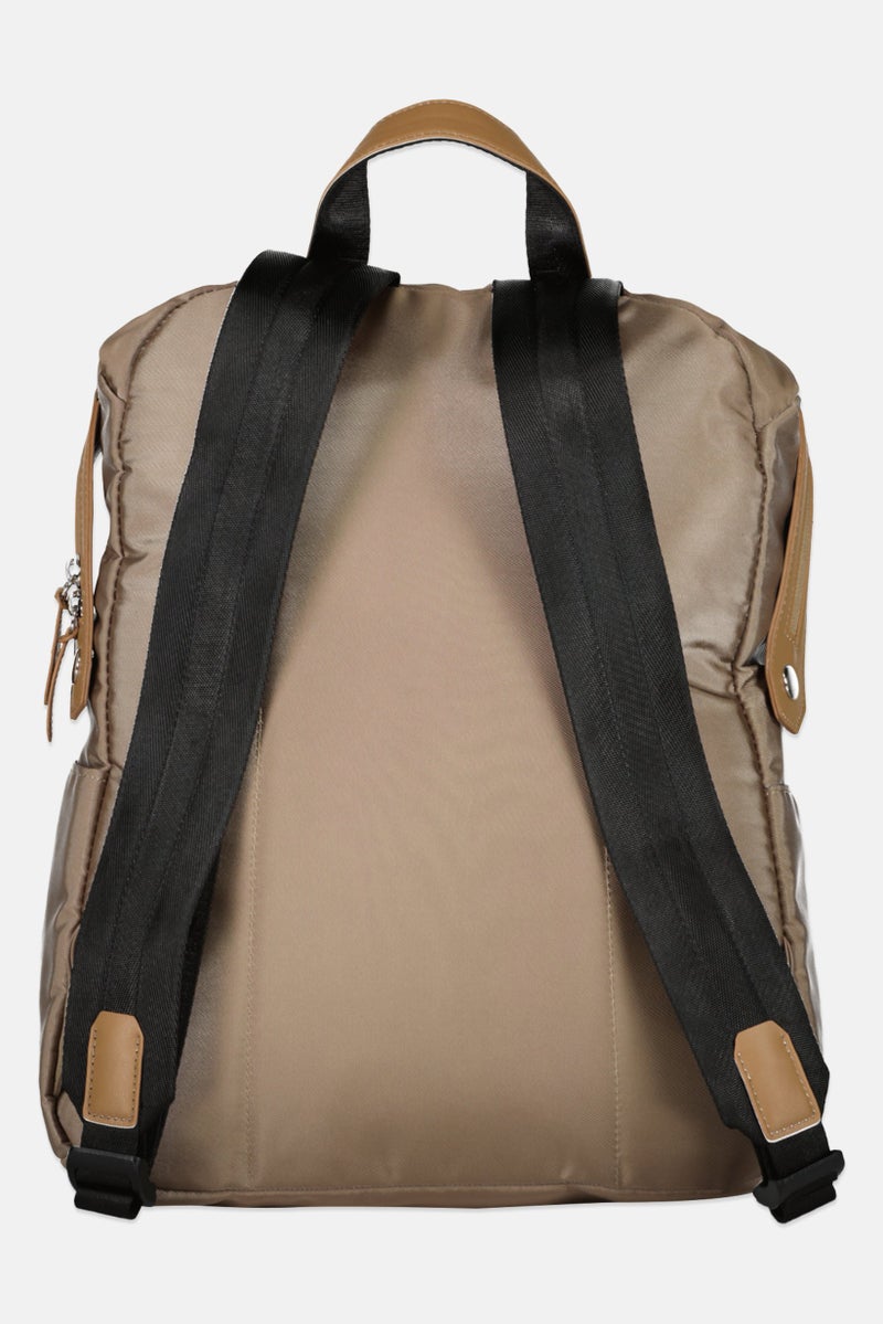 bebe Men Plain Backpack Bag 32 H x 40 L x 15 W cm, Tan - Image 2