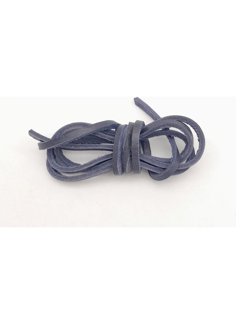Angel Çanta Aksesuar Angel Bag Accessory Navy Blue Color Genuine Leather 3 mm Strip Leather Rope 