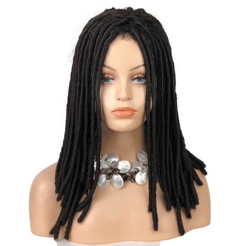 Lydell Twist Hair Crotchet Braids Wigs Synthetic Dreadlocks Braids Hair Wig Dark Brown
