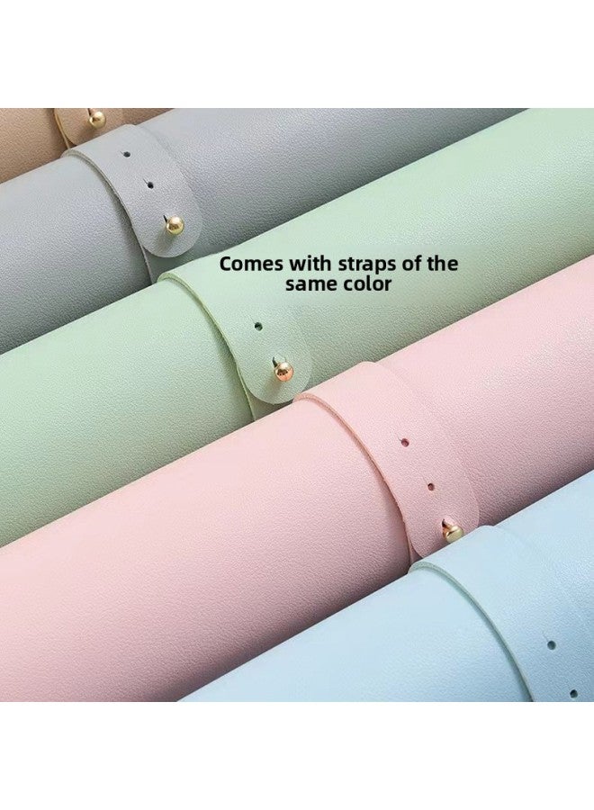 Leather Mouse Pad Oversized Double-sided Usable Office Desk Pad For Computer Desk Student Desk Pad Waterproof Non-slip-Color:26*21CM-Pattern:Creamy-white  - Image 5