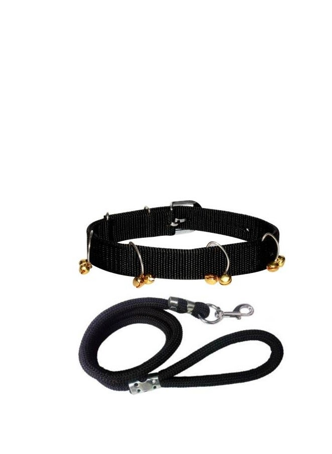 Generic Pet Rope And Bell Color Black Medium  - Image 1