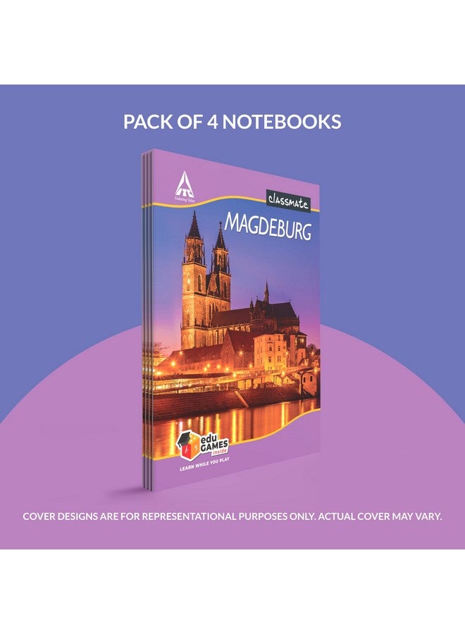 Classmate Notebook - Unruled, 172 Pages, 240 mm x 180 mm - Pack Of 4 - Image 3