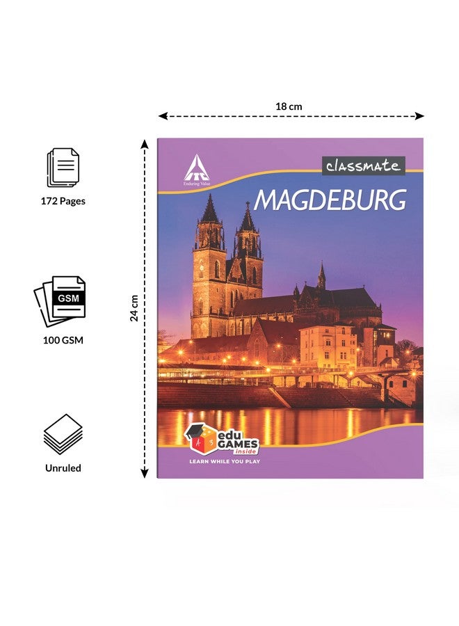 Classmate Notebook - Unruled, 172 Pages, 240 mm x 180 mm - Pack Of 4 - Image 4