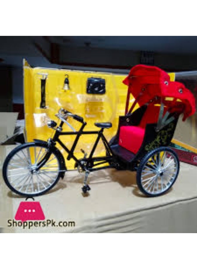 Dreamzon Alloy Tricycle Rickshaw Collectible Vintage Model Durable Classic Old Style Diecast Tricycle Toys - Image 3
