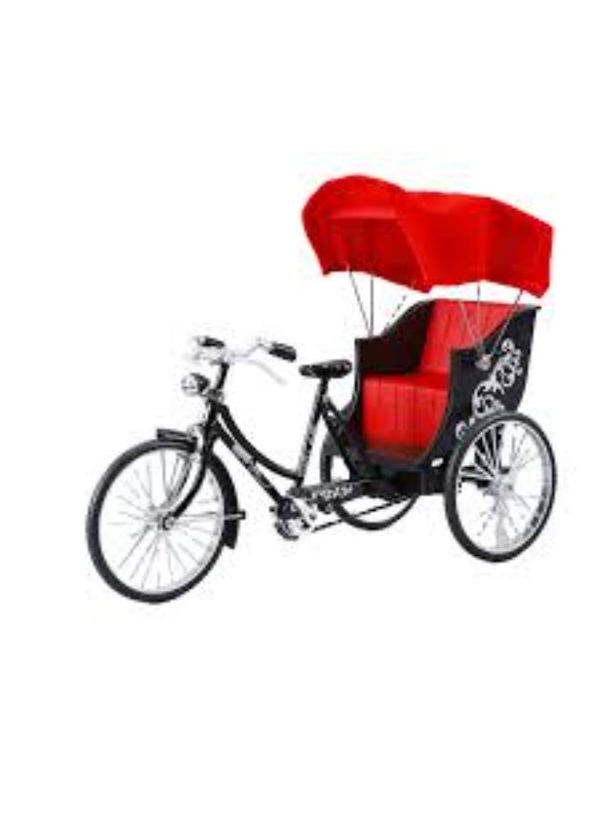 Dreamzon Alloy Tricycle Rickshaw Collectible Vintage Model Durable Classic Old Style Diecast Tricycle Toys - Image 2