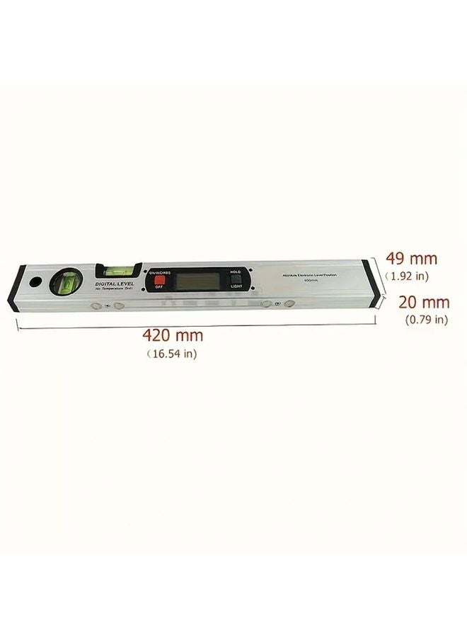 0 400mm Digital Magnetic Level High Accuracy Aluminum Alloy LED Display Horizontal Tool - Image 3