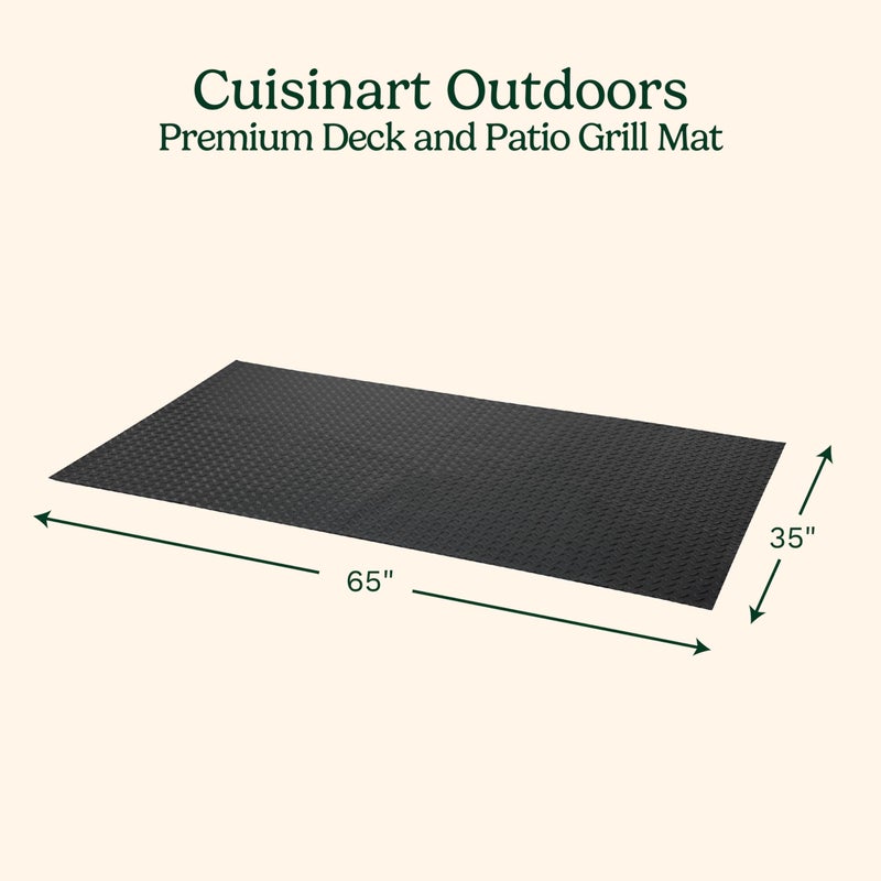 Cuisinart Premium Deck and Grill Mat, 65" x 36", Non-Slip Rubber Mat for BBQ, Griddle and Grill All Season Protection for Patio, Deck and Porch - Image 2