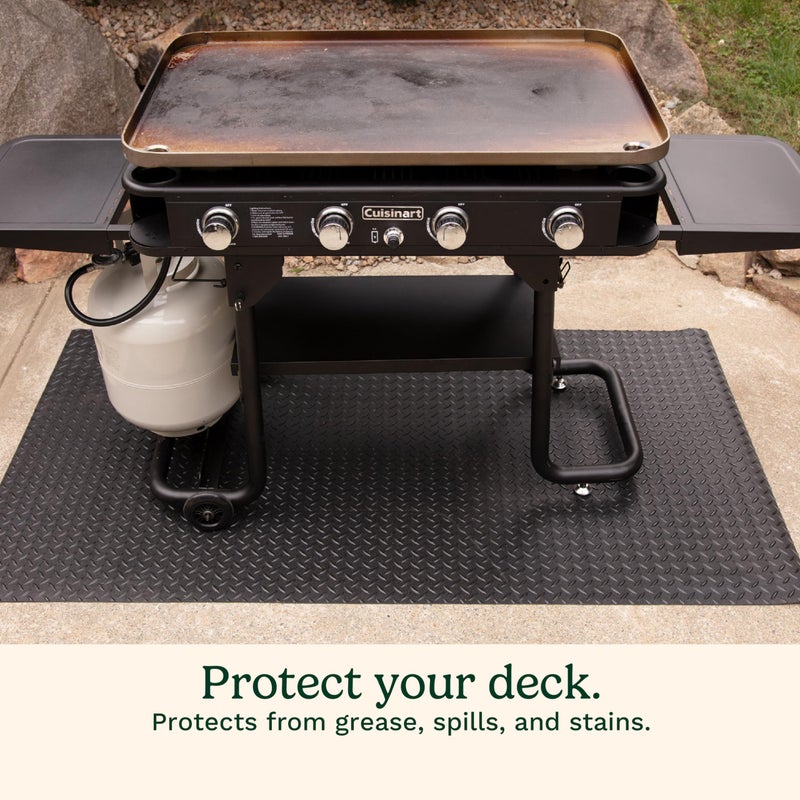 Cuisinart Premium Deck and Grill Mat, 65" x 36", Non-Slip Rubber Mat for BBQ, Griddle and Grill All Season Protection for Patio, Deck and Porch - Image 5