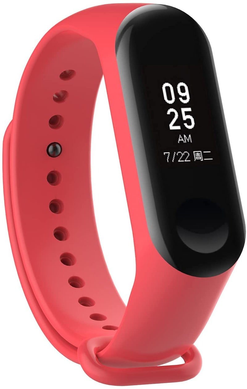 INEFABLE Mi Band 3 and 4 Straps Original for Mi Band M3 and M4 Wristband Strap Soft Silicone Adjustable Band Strap-Black-Blue-Red-White-Light Grey-Pack of 5 - Image 4