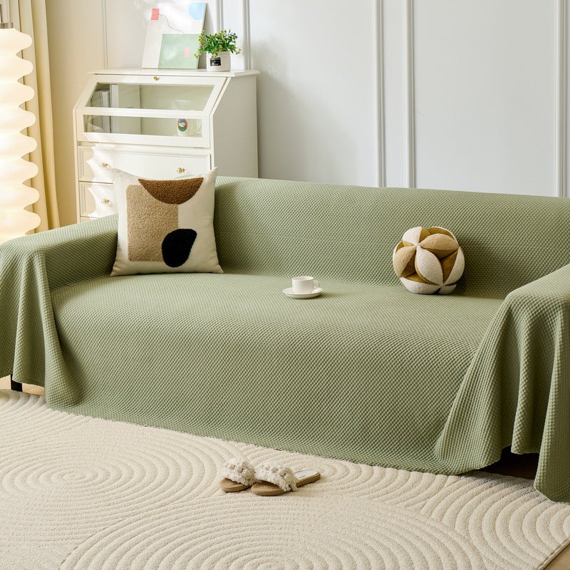Cream Wind Cotton Four Seasons Universal Sofa Towel A Whole Full Cover Blanket Pad Anti-Cat Scratch Cover - Image 1