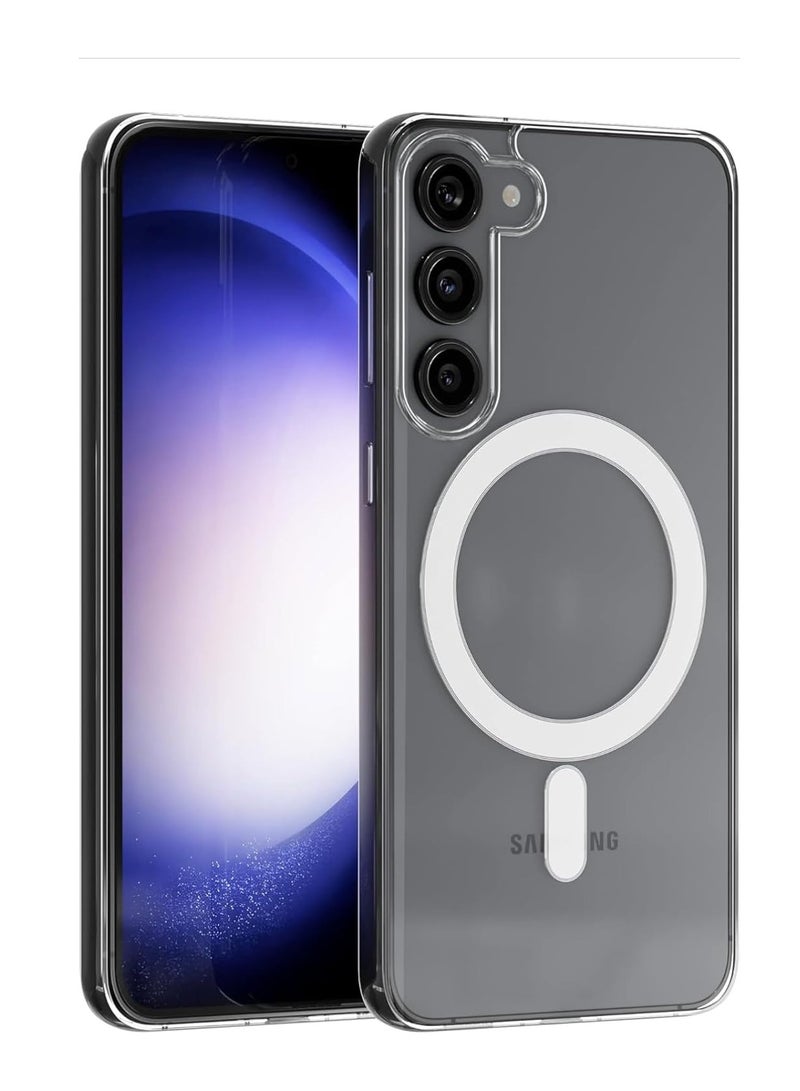 Magnetic for Samsung Galaxy S24 Plus / Case, Compatible with Mag-Safe, Grade Drop Protection Anti Yellowing Slim Phone Case - Rugged Shockproof Protective Transparent Phone Cover(Clear) - Image 1