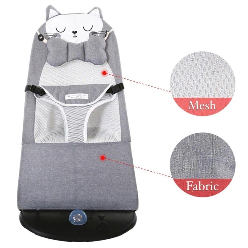 COZY CORNER Yami Infant Comfort Baby Bouncer Rocking Chair | Ergonomic Foldable & Reclining Baby Seat | Soft Cushion & Toy Bar | Newborn to 10 kg | Sleeping & Swinging Chair (Multicolour) - Image 4