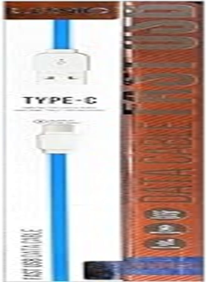 LDNIO Fast Charger Type-c Cable for All Type C Mobiles and Phones Fast Charger 2.4A - Anti-Torn BlueCable
