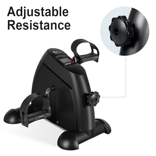 HIMALY دراجة تمارين مصغرة، دراجة هيمالي تحت المكتب، جهاز تمرين دواسات القدم المحمولة، آلة دواسات الذراع والساق مع شاشة LCD تعرض المعلومات - Image 3