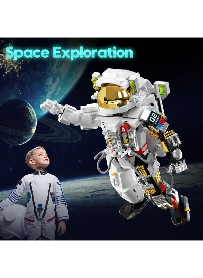 OKK okk Space Astronaut Building Set, Space Toy for Kids, Collectible Astronaut Toy with Display Stand, Creative Space Exploration Astronaut Building Kit Gifts for Adults Boys Girls (652 Pieces)  - Image 3
