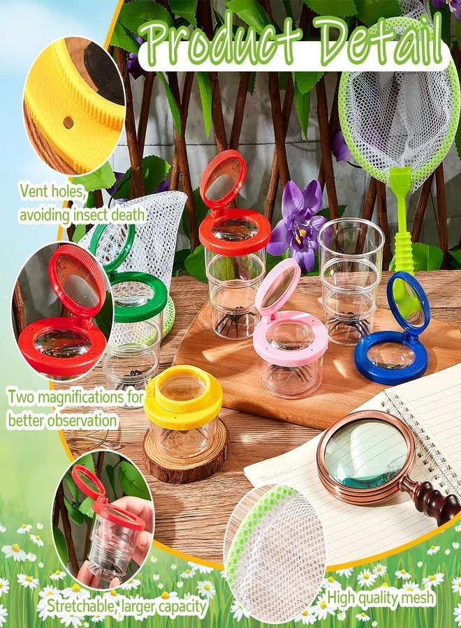 Jexine 50 Pcs Magnifying Insect Box Insert Bug Viewer Butterfly Net Bug Magnifier Container Critter Insect Cage for Kids Students Specimen Viewer Catcher Science Nature Exploration Observation Tools - Image 3
