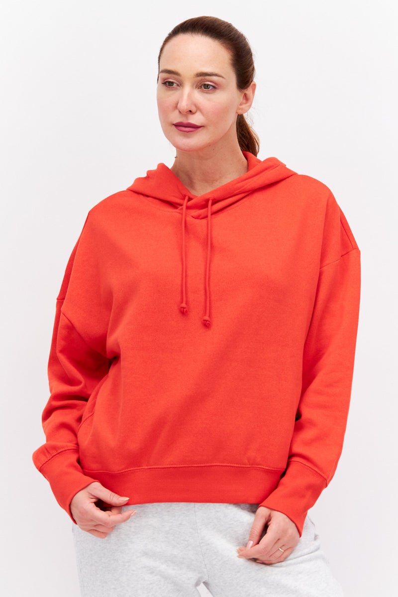 Sage Collective Women Sportswear Fit Long Sleeve Training Sweatshirt, Red  - Image 1