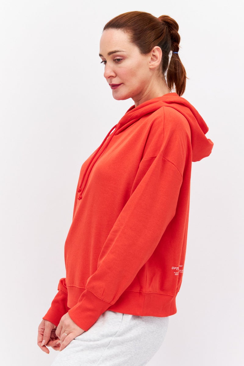 Sage Collective Women Sportswear Fit Long Sleeve Training Sweatshirt, Red  - Image 2
