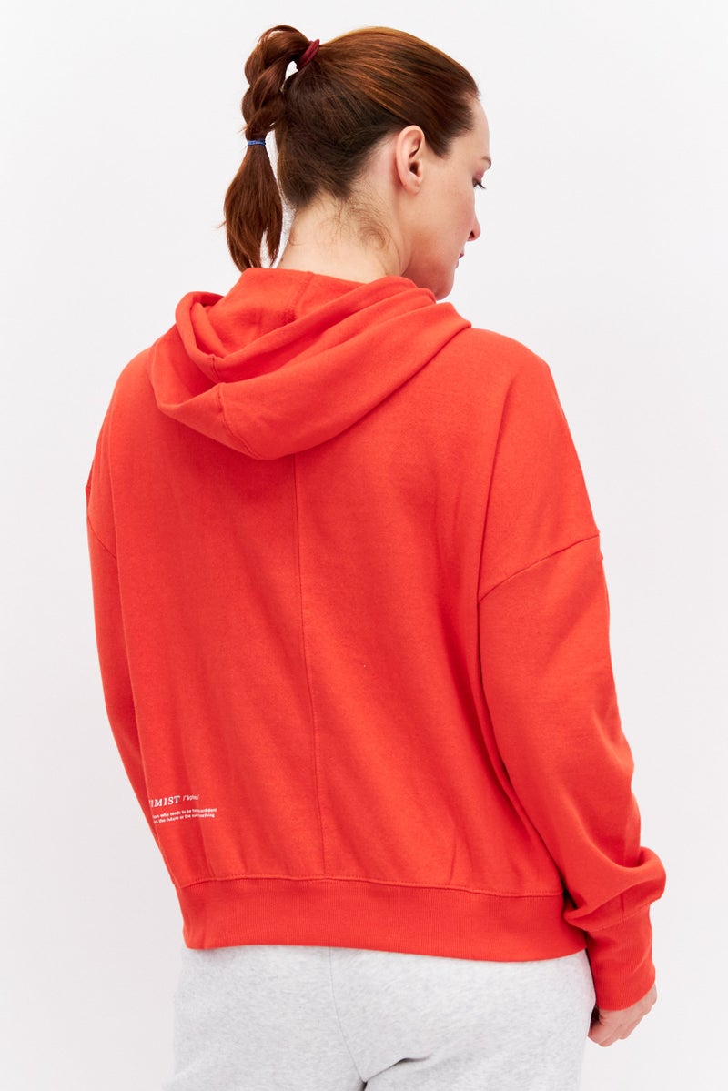 Sage Collective Women Sportswear Fit Long Sleeve Training Sweatshirt, Red  - Image 3