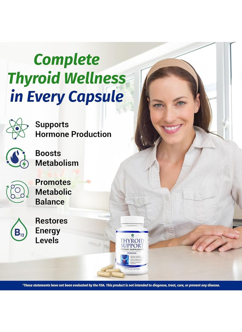 1 Body - Thyroid Support Dietary Supplement, Advanced, 60 Vegan Capsules - Image 1