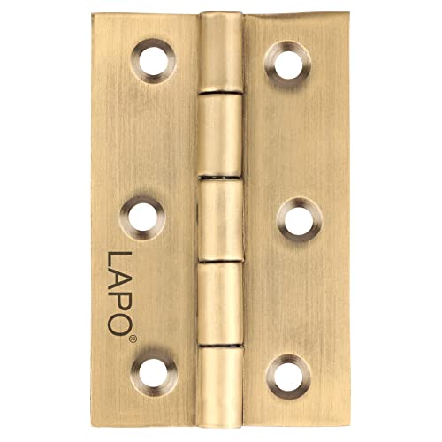 LAPO Stainless Steel Hinges, 3 Inch x 14 Gauge/1.5mm Strong Build Butt Door Hinges, Soft Movement, Used for Window & Cabinet Doors, 5 Years Warranty, Antique Finish, Pack of 24 - Image 4