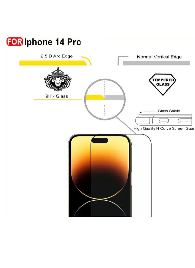 تيمبرد غلاس - واقي شاشة من الزجاج المقوى 5D لهاتف iPhone 14 Pro - Image 1