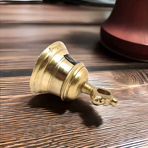 Nyra® Pure Brass/Peetal Pooja Mandir Ghanta Solid Heavy Metal Temple Ghanta/Puja Bell (Small - 250 Grams) - Image 5