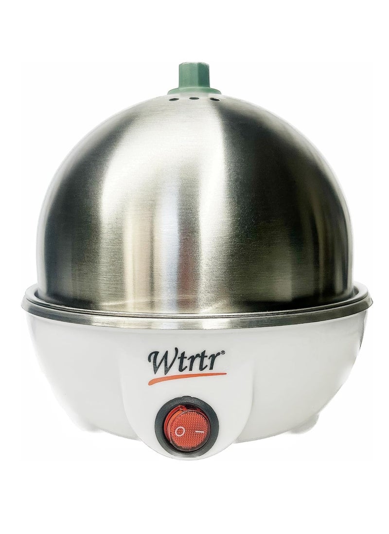 Wtrtr Wtrtr stainless steel Egg Cooker, 350W Electric Egg Beater, White Egg Steamer, Egg Cooker, 7 Egg Volume Steamed Egg Automatically Closed, Double Steamed Egg，605  - Image 1