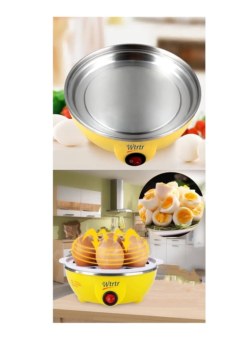 Wtrtr Wtrtr stainless steel Egg Cooker, 350W Electric Egg Beater, White Egg Steamer, Egg Cooker, 7 Egg Volume Steamed Egg Automatically Closed, Double Steamed Egg，605  - Image 3