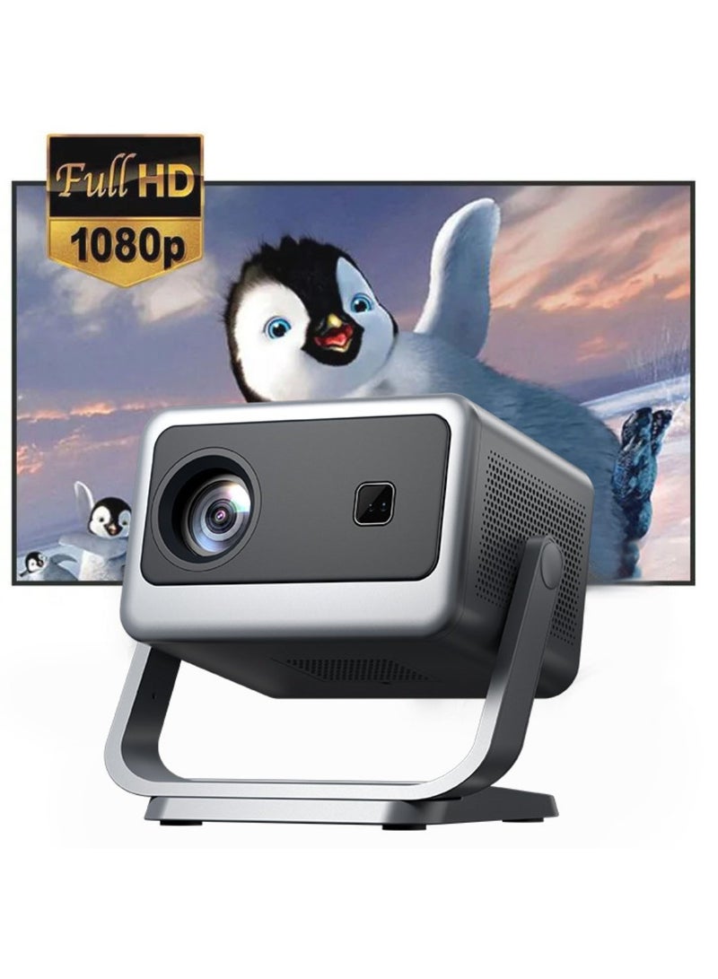 آي كي بروجيكتور مدعوم بدقة 4K - سطوع فائق 12000 لومن، شريحة MTK، واي فاي 6 سريع 5G وبلوتوث 5.1، جimbal قابل للتعديل بزاوية 135° مع تصحيح تلقائي، مكبر صوت ديابرام هاي فاي للسينما المنزلية والمكتب - Image 2