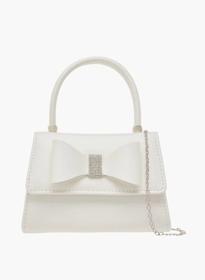 Flora Bella By Shoexpress Womens Bow Detail Satchel Bag With Magnetic Closure