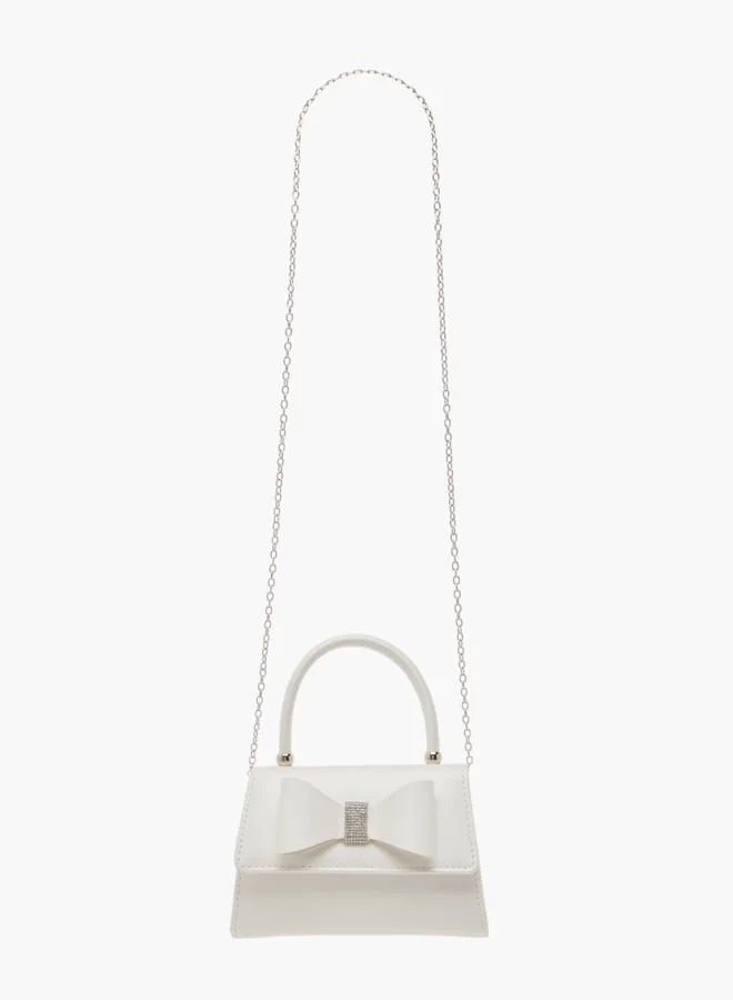 Flora Bella By Shoexpress Womens Bow Detail Satchel Bag With Magnetic Closure
