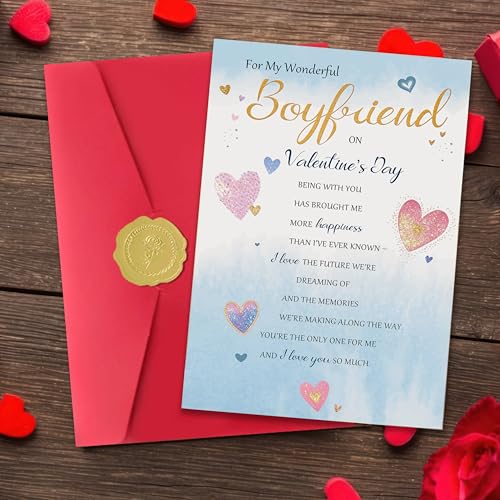 Smithtuy Valentines Day Card for Boyfriend,Valentines Day Cards for Him,Boyfriend Valentines Day Gifts with Sweet Love Message - Image 4