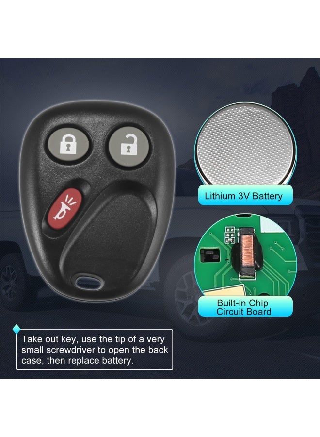 Bukela Key Fob Cover Fit for Tahoe Avanlanche 3 Button Remote Case Protector Fit for Chevy Astro Equinox Silverado Suburban Traiblazer GMC Sierra Yukon Envoy Hummer H2 2002-2009 10377295 15132198 (Black) - Image 4