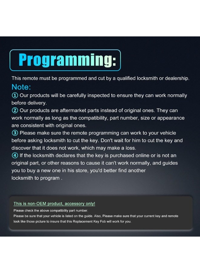 Bukela Key Fob Cover Fit for Tahoe Avanlanche 3 Button Remote Case Protector Fit for Chevy Astro Equinox Silverado Suburban Traiblazer GMC Sierra Yukon Envoy Hummer H2 2002-2009 10377295 15132198 (Black) - Image 5