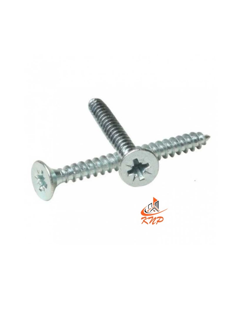 KNP Steel Countersunk Head Twin thread Screws - Pack of 200 (1 3/4" x 8g) - Image 3