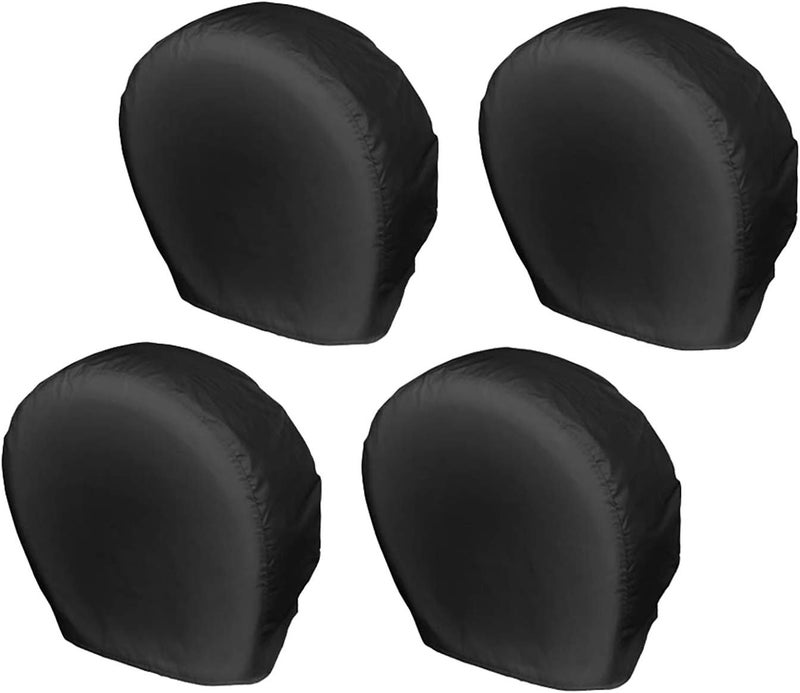 RUTU Explore Land Tire Cover for Jeep, Truck, SUV, Trailer, Camper, RV - Tough Wheel Protector, Universal Fit, 4 Pack (XXL, Fits Tire Diameters 35''-38.75'', Black) - Image 1