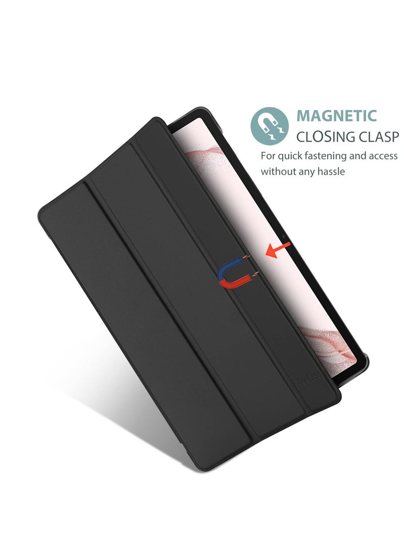 Procases Galaxy Tab S8 Tab S7 11 Inch Case Protective Slim Case Folio Hard Back Stand Smart Cover For 11 Inch Galaxy Tab S8 2022 Galaxy Tab S7 2020 Sm X700 X706 T870 T875 T878 Black - Image 5
