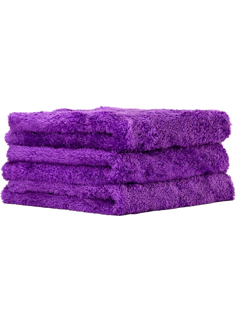 Microfiber Towel for Car - Ultra Absorbent - Car Drying, Polishing, Buffing Cloth & Interior Detailing Towel - 500 GSM 16x16in - Auto Detailing Supplies - Pack of 3 Premium Car Care - Image 2