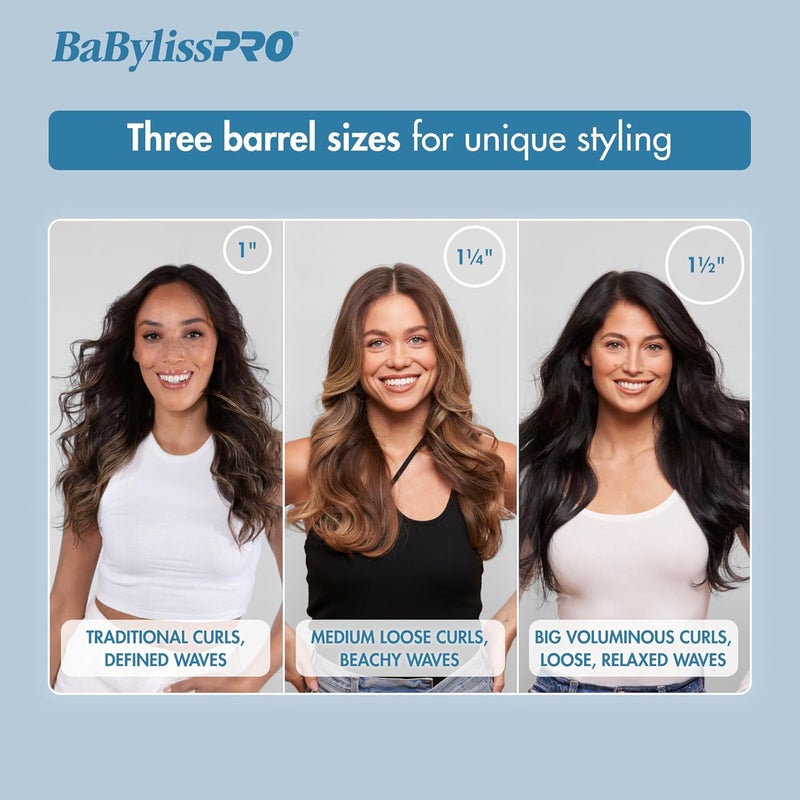 BaBylissPRO مكواة تجعيد احترافية من نانو تيتانيوم مع أسطوانة ممتدة مثالية للشعر الطويل - Image 4