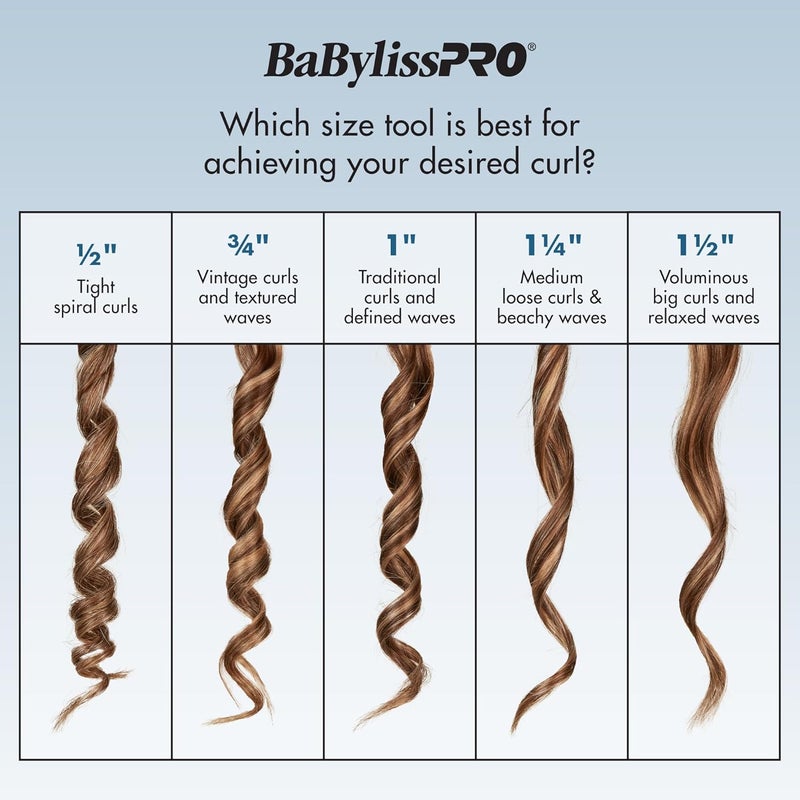 BaBylissPRO مكواة تجعيد احترافية من نانو تيتانيوم مع أسطوانة ممتدة مثالية للشعر الطويل - Image 5