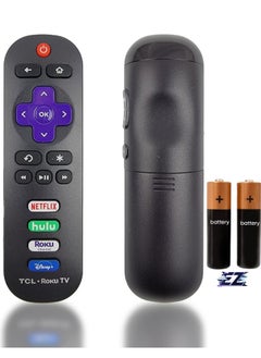 OEM Remote Control for TCL Roku TV Without Pairing Includes Volume Control Buttons, Netflix, Hulu, Channel with battery