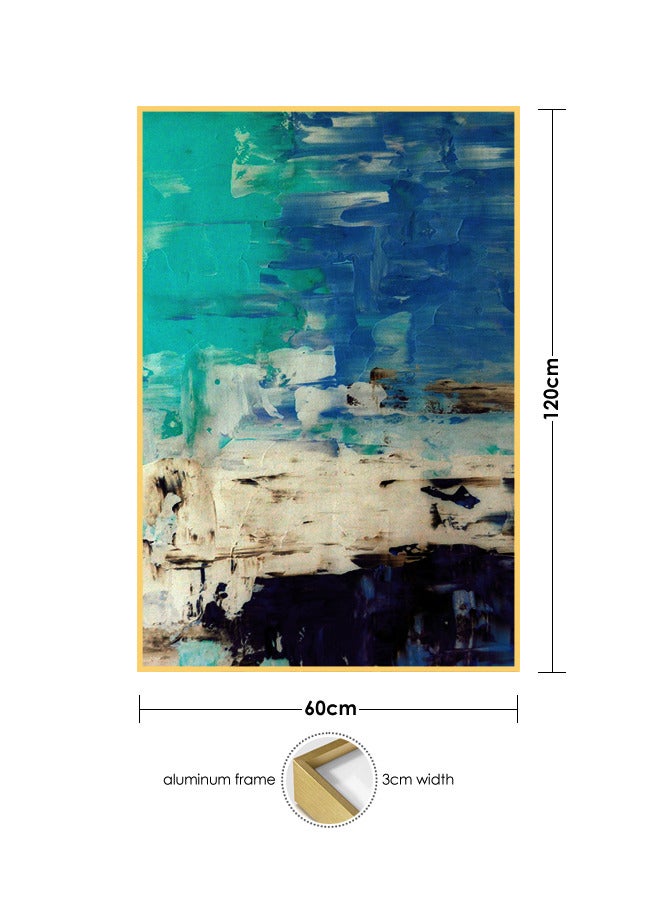 AIWANTO Luxury Abstract Wall Art – Decorative Painting Micro-Spray Porcelain-Finish with Gold Aluminum Frame for Living Room, Bedroom, Office & Modern Home Décor - Image 3