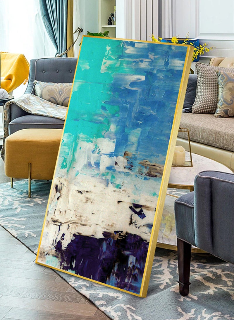 AIWANTO Luxury Abstract Wall Art – Decorative Painting Micro-Spray Porcelain-Finish with Gold Aluminum Frame for Living Room, Bedroom, Office & Modern Home Décor - Image 1